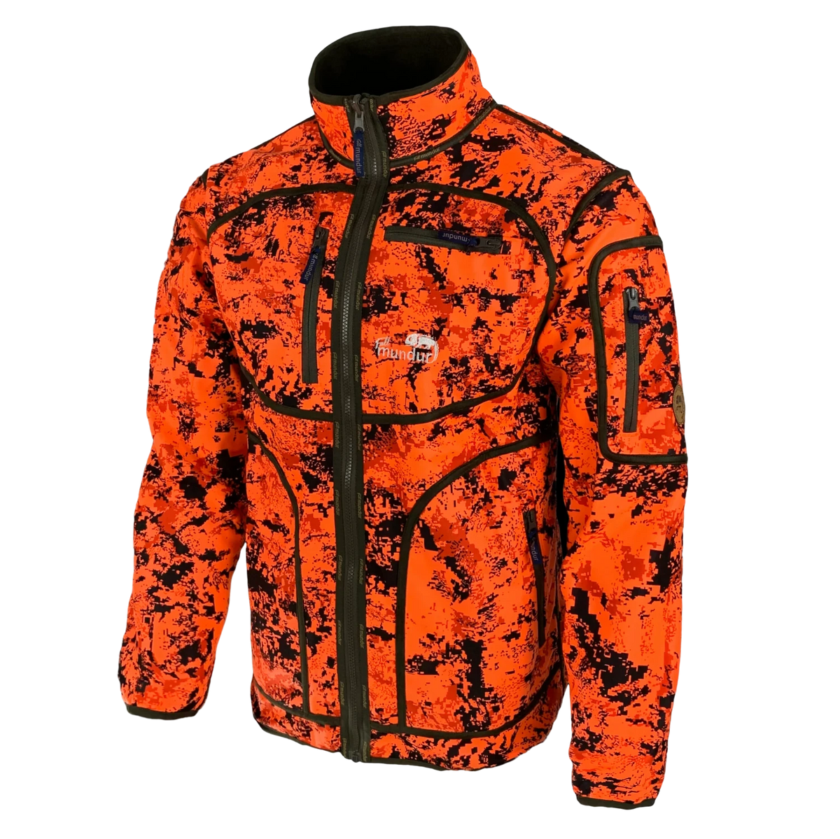 Rondane Vendbar Fleecejakke - Blaze Fire Camo/Melange Green