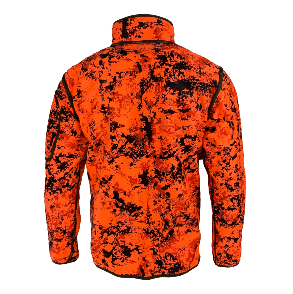 Rondane Vendbar Fleecejakke - Blaze Fire Camo/Melange Green