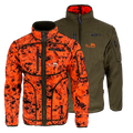 Rondane Vendbar Fleecejakke - Blaze Fire Camo/Melange Green