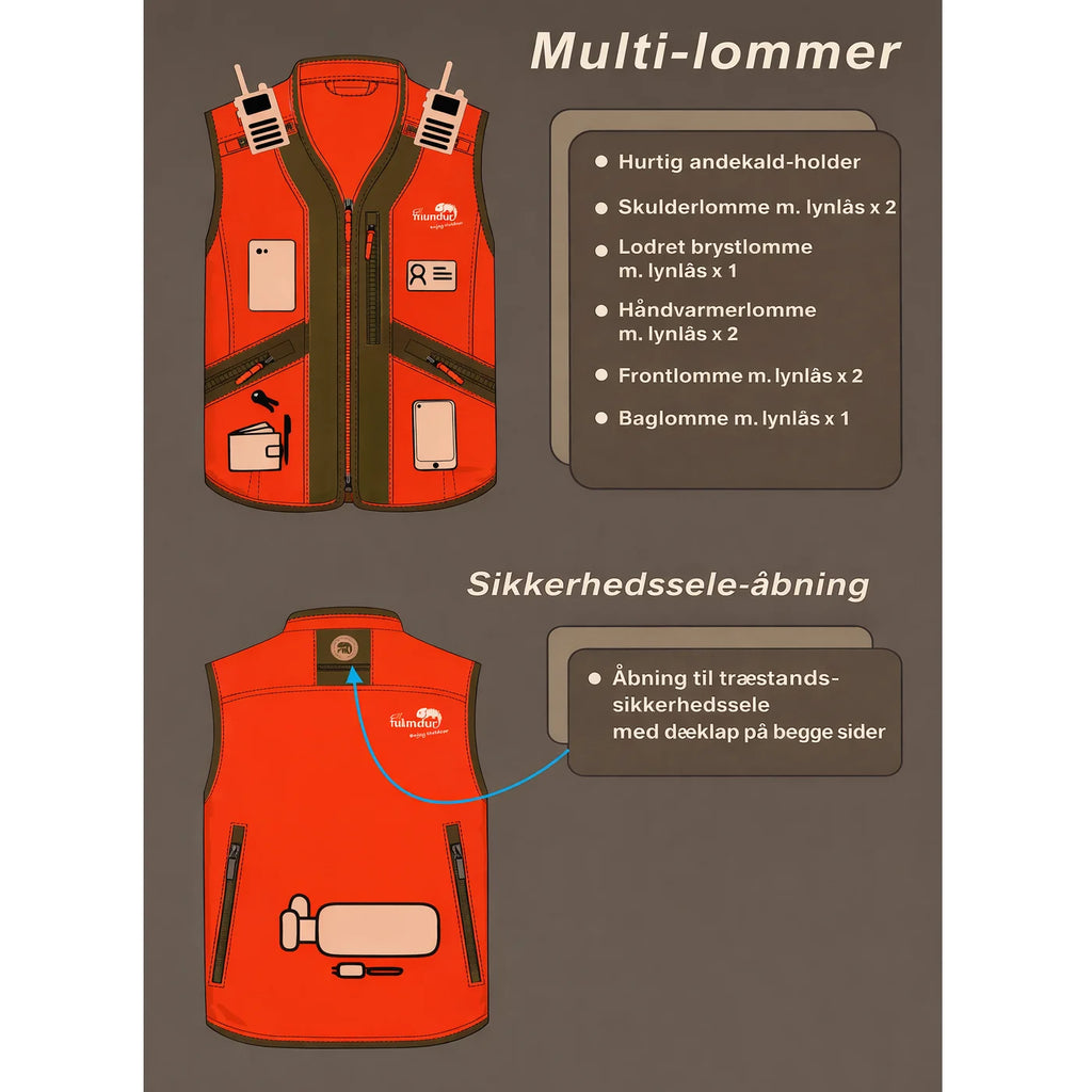 Gradvik Jagtvest – Orange Blaze Fire Camouflage